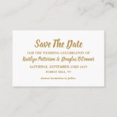 シンプル日付モダンカードを保存する 名刺 (正面)