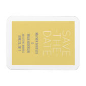 シンプル日付磁石を黄色で保存 マグネット (横)