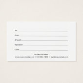 シンプル明るい黄色はっきりしたのモダンギフト証明書 (裏面)