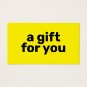 シンプル明るい黄色はっきりしたのモダンギフト証明書 (正面)