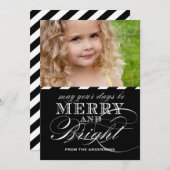 シンプル明メリー光フラットカード |黒 シーズンカード (正面/裏面)