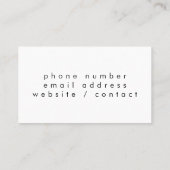 シンプル明細行名刺 名刺 (裏面)