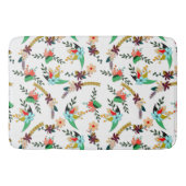 シンプル明花模様 バスマット (正面)