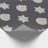 シンプル星とエレガントオーナメント ラッピングペーパー (角)