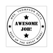 シンプル星 |ジョパーソナライズされたブ素晴らし先生 ラバースタンプ (インプリント)