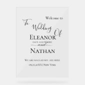 シンプル春エレガントサマー結婚ズ アクリルサイン (正面)