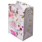 シンプル春エレガントフローラ ミディアムペーパーバッグ (正面アングル)