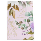 シンプル春エレガントフローラ ミディアムペーパーバッグ (裏面)