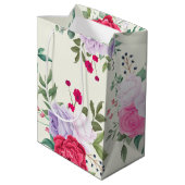 シンプル春エレガントフローラ ミディアムペーパーバッグ (裏面アングル)
