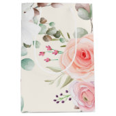 シンプル春エレガントフローラ ミディアムペーパーバッグ (正面)