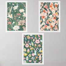 シンプル春モダンイースターウォールデコーセット