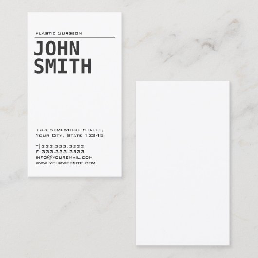 シンプル普通美容外科名刺 名刺 (正面/裏面)