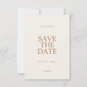 シンプル暖かい秋の写結婚真 セーブザデート (正面)