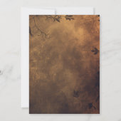 シンプル暗エレガントフローラバチュラーパーティ 招待状 (裏面)