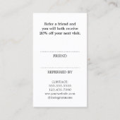シンプル暗エレガント色グレー白の紹介カード 紹介カード (裏面)