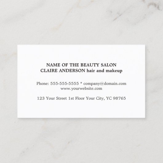 シンプル暗エレガント金ゴールドフェイクシザーロイヤリティカード ロイヤリティカード (裏面)