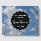 シンプル曇り空悔やみや弔慰ゲストブック ゲストブック (正面)