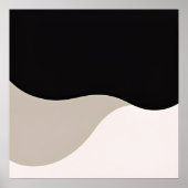 シンプル曲線アート – ミニマリスト円弧 ポスター (正面)