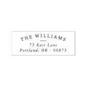 シンプル曲線ファミリ名と差出人住所 ラバースタンプ (インプリント)