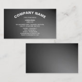 シンプル曲線文字06 – 灰色 名刺 (正面/裏面)