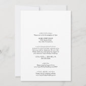 シンプル書の前後結婚部 招待状 (裏面)