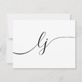 シンプル書の白パーソナライズされた文具 ノートカード (裏面)