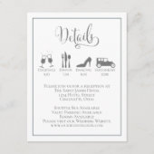 シンプル書の結婚詳細 エンクロージャーカード (正面)