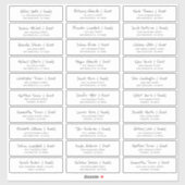シンプル書の結婚Guest Names Address シール (シート)