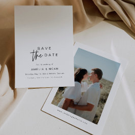 シンプル書エレガントの日付の保存 招待状