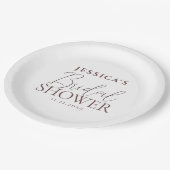 シンプル書エレガントブライダルシャワー ペーパープレート (アングル)