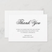 シンプル書エレガント告書 サンキューカード (正面/裏面)