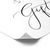 シンプル書エレガント書カードとギフト ポスター (角)