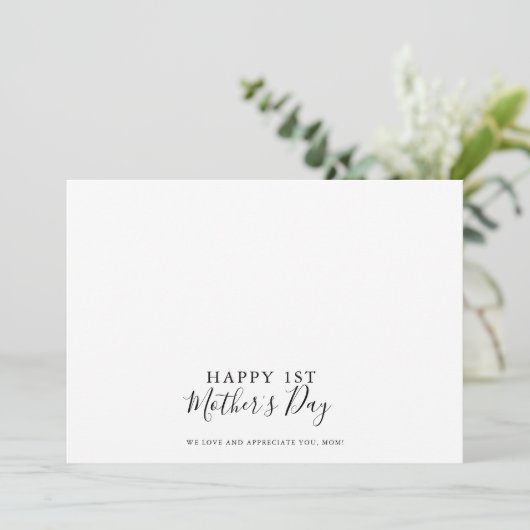 シンプル書エレガント第1母の日カード カード (スタンド正面)