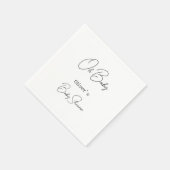 シンプル書エレガント道の赤ちゃんシャワー スタンダードカクテルナプキン (角)