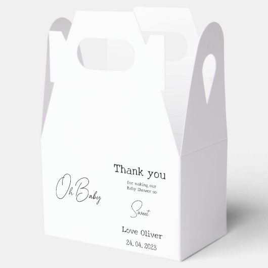 シンプル書エレガント道の赤ちゃんシャワー フェイバーボックス (オープン)