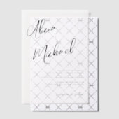 シンプル書カジュアル結婚文字 ベラム紙招待状 (オフセット (招待状))