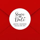 シンプル書カスタムの結婚式の日付を保存 ラウンドシール