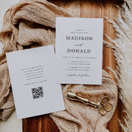 シンプル書フォーマル結婚式招待状 招待状