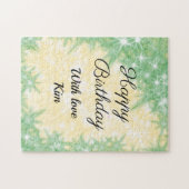 シンプル書ミニマルハッピーバースデーカスタム ジグソーパズル (横)