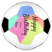 シンプル書ミニマルハッピーバースデーカスタムa サッカーボール (回転)