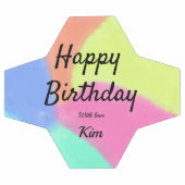 シンプル書ミニマルハッピーバースデーカスタムa サッカーボール (フラット)