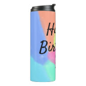 シンプル書ミニマルハッピーバースデーカスタムa タンブラー (回転左)