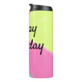 シンプル書ミニマルハッピーバースデーカスタムa タンブラー (回転右)