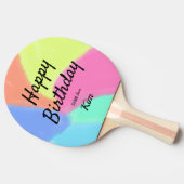 シンプル書ミニマルハッピーバースデーカスタムa 卓球ラケット (横)