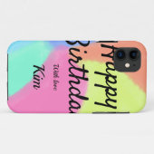 シンプル書ミニマルハッピーバースデーカスタムa Case-Mate iPhoneケース (裏面(横))