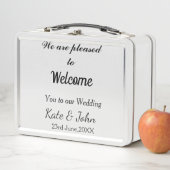 シンプル書ミニマル道に名結婚前を書く メタルランチボックス (インサイチュ)