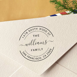 シンプル書モダン差出人住所 セルフインキングスタンプ