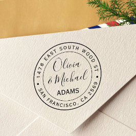 シンプル書モダン差出人住所 セルフインキングスタンプ