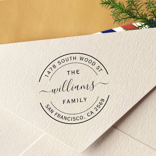 シンプル書モダン差出人住所 セルフインキングスタンプ