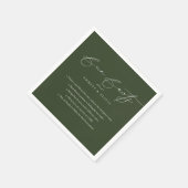 シンプル書モダン書おもしろい事実結婚の スタンダードカクテルナプキン (角)